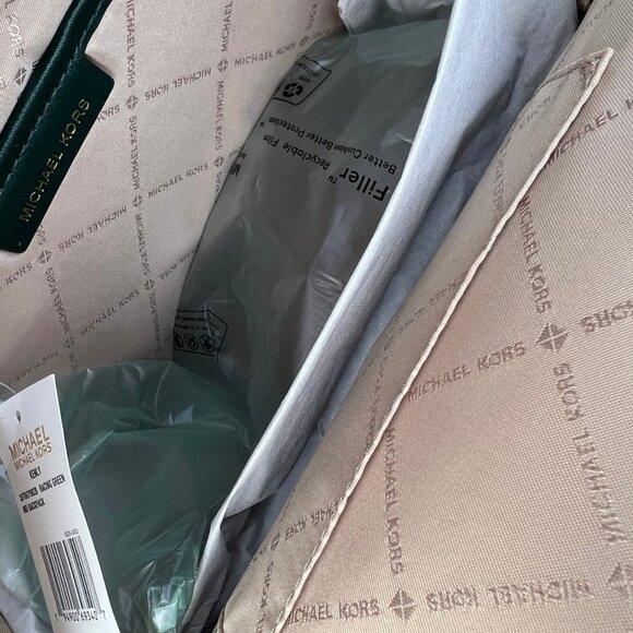 Michael Kors backpack kenly medium bag MK signature racing green - Picture 11 of 12